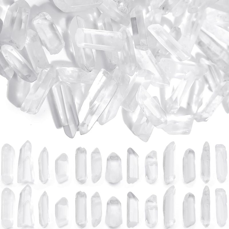 Photo 1 of 200 Pcs 1.5lb Clear Quartz Crystal 0.39-1.18'' Irregular Shape Healing Crystals Tumbled Polished Crystal Stones Crystal Points Natural Gemstones for Meditation Yoga Reiki Balancing Gifts
