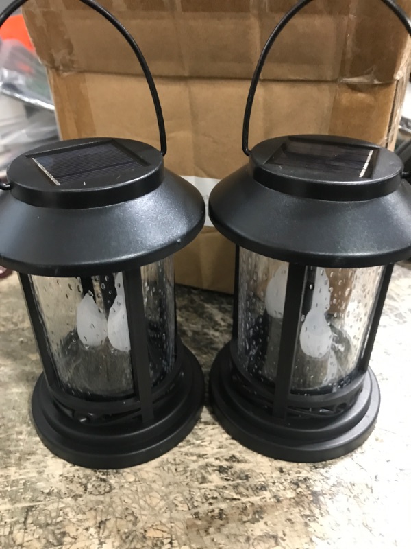 Photo 1 of 2 Packs Outdoor Hanging Solar Candles Lights