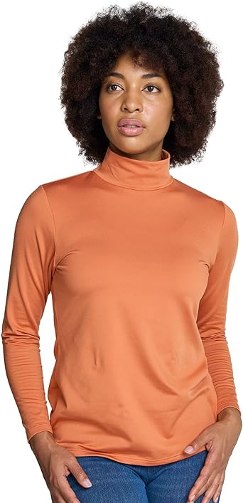 Photo 1 of LAPASA Women Thermal Shirt Crewneck Mock Neck Turtleneck Base Layer Fleece Top Thermoflux Lightweight Midweight Heavyweight
M