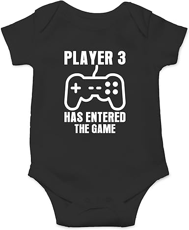 Photo 1 of Crazy Bros Tee's Player 3 Has Entered the Game Baby Bodysuit | Funny Infant Boy Outfit Cute Unisex Comfy Humor
(2pack) Grey