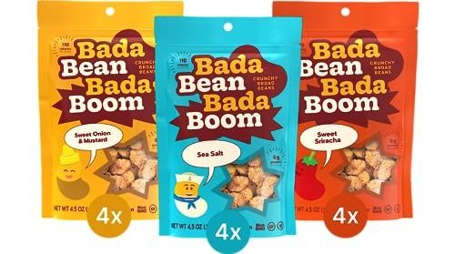 Photo 1 of Bada Bean Bada Boom Plant-Based Protein, Gluten Free, Vegan, Crunchy Roasted Broad (Fava) Bean Snacks, 110 Calorie Packs, Fall Box Variety Pack, 1 Oun
