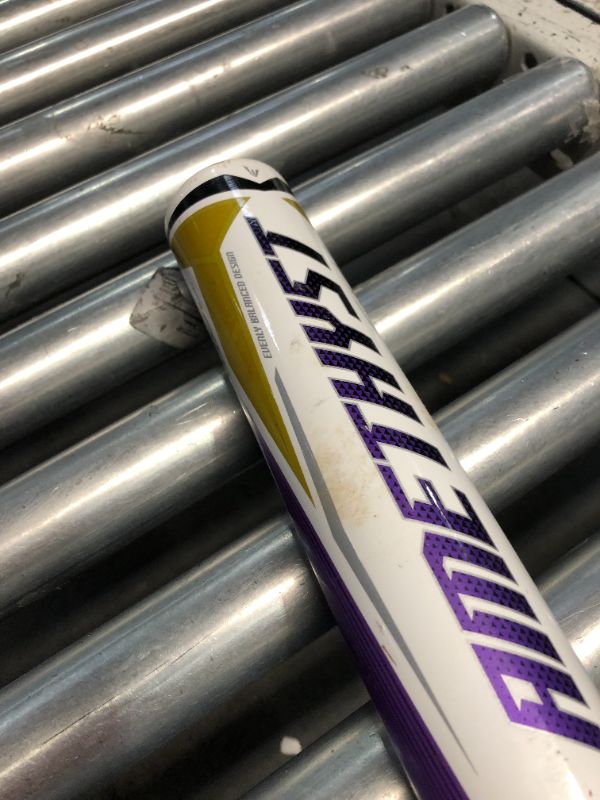 Photo 4 of ***USED - DIRTY - NO PACKAGING - SEE PICTURSE***
Easton AMETHYST Fastpitch Softball Bat | -11 | 1 Pc. Aluminum | Approved for All Fields White / Purple / Yellow 29" / 18oz.