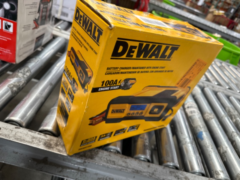 Photo 2 of DEWALT DXAEC100 DXAEC100 Professional 30-Amp Battery Charger and 3-Amp Maintainer with 100-Amp Engine Start, Yellow