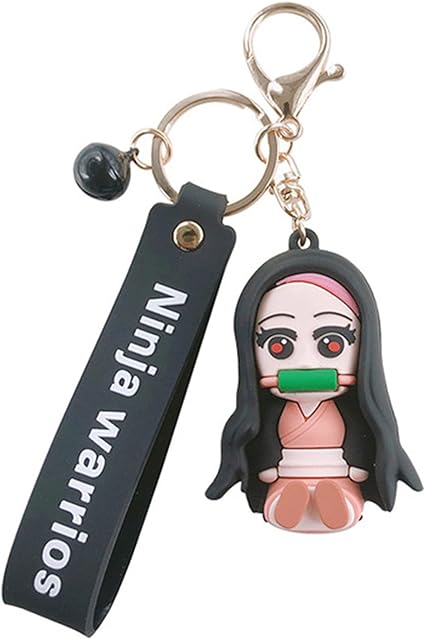 Photo 1 of Demon Slayer Keychain with Figure Ki Metsu No Yaiba Nezuko Tanjirou Zenitsu Inosuke Giyuu Merch Cute Strap For Girls
