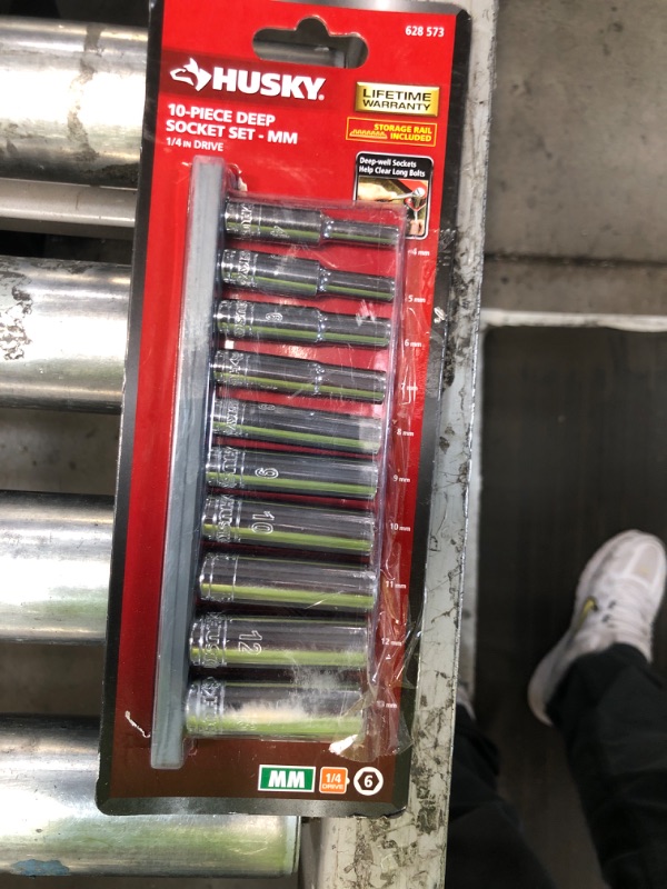 Photo 2 of 1/4 in. Drive Deep Metric Socket Set (10-Piece)