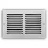 Photo 1 of 10 in. x 6 in. Steel Return Air Grille in White
