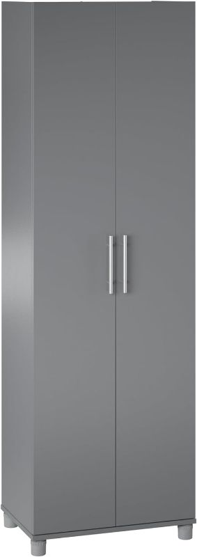 Photo 1 of (NON-REFUNDABLE) SystemBuild Camberly 24" Utility Storage Cabinet in Graphite Gray
