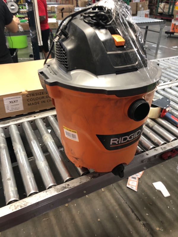 Photo 2 of **SEE NOTES** RIDGID 12 Gallon 5.0 Peak HP NXT Wet/Dry Shop Vacuum with Filter, Locking Hose and Accessories