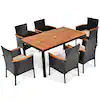 Photo 1 of [READ NOTES]
Gymax 7-Piece Wicker Outdoor Dining Set with Cushion Beige Rattan Patio Furniture Set with Umbrella Hole
