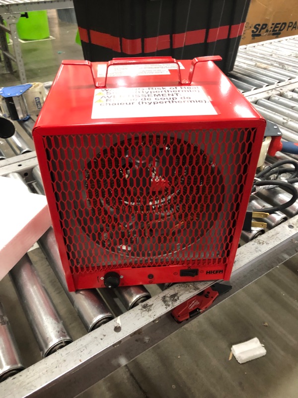 Photo 3 of 240V Fan-Forced Industrial Space Heater 5600W, heats Up to 600 ft². with Fan Only Function, 6ft Cord, Integrated Thermostat Control, Carry Handle and Overheat Protection, UL Safety. SHAG-L03F