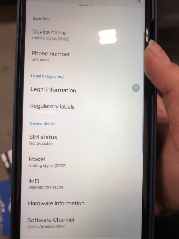 Photo 3 of Motorola Moto G Stylus | 2022 | 2-Day battery | Unlocked| Made for US by Motorola | 6/128GB | 50MP Camera | Twilight Blue
