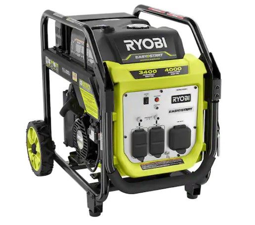 Photo 1 of 4000-Watt Recoil Start Gasoline Powered Digital Inverter Generator with CO Shutdown
