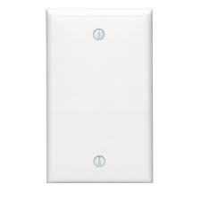 Photo 1 of 1-Gang Blank Wall Plate, White