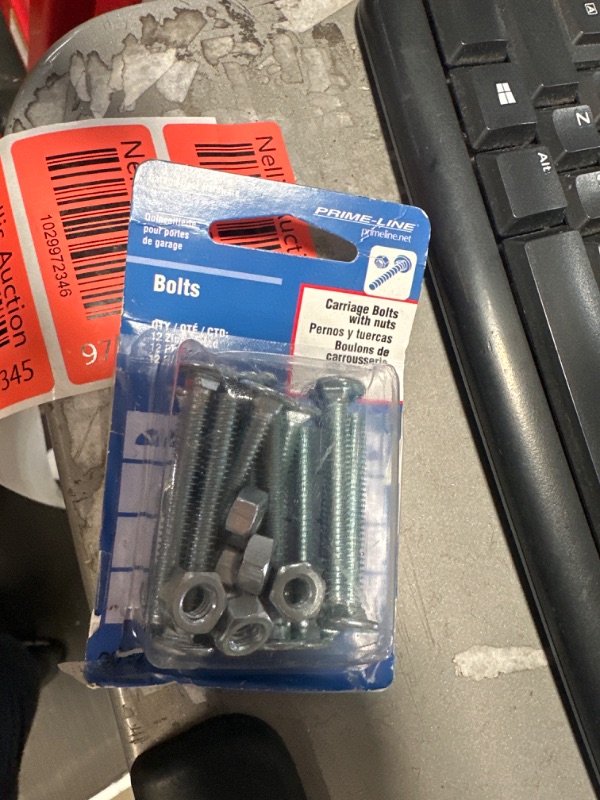 Photo 1 of 1/4-20 Carriage Bolts and Nuts with Smooth, Domed Heads (12-pack)