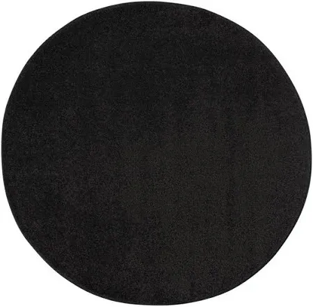 Photo 1 of BLACK ROUND AREA RUG 