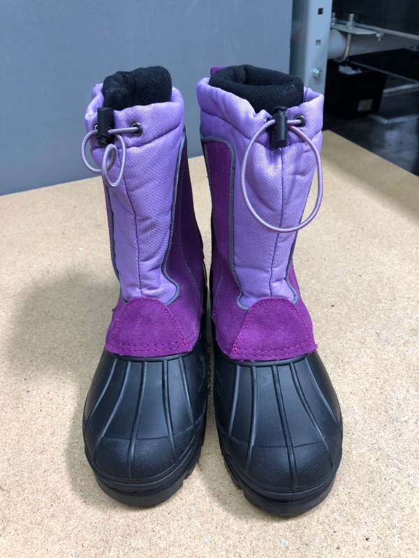 Photo 1 of Sporto Girl's Frost II-G Waterproof Snow Boots Black/Purple Size 5M
