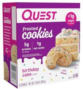 Photo 1 of bb:  09/20/24
Quest Frosted Protein Cookies, Low Carb, Gluten-Free, Birthday Cake, 8 Ct