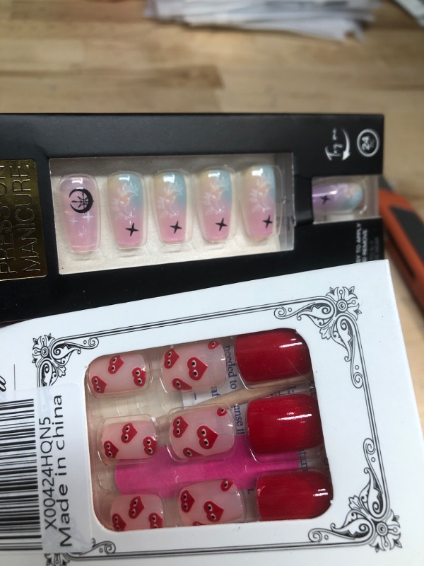 Photo 2 of 4 PACK  ASSORTED PRESS ON NAIL SET 