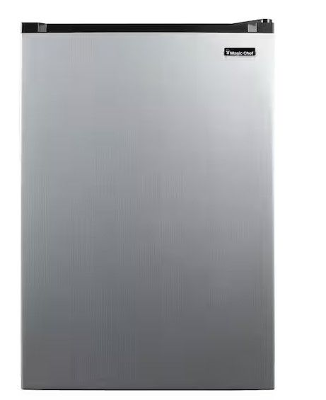 Photo 1 of Magic Chef 4.4 cu. ft. Mini Fridge in Stainless Steel Look without Freezer