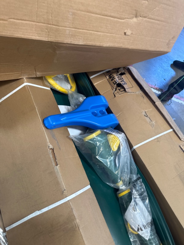 Photo 1 of KnightsBridge Ultimate Complete Wooden Outdoor Playset with Monkey Bars, Slide, Swings and Swing Set Accessories