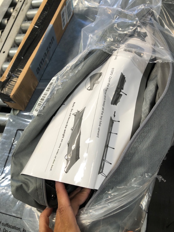 Photo 1 of TIMBER RIDGE Folding Camping Cot, Lightweight Outdoor Camping Cots for Adults, Easy Set up with Carry Bag for Outdoor Travel, Tent Camping, Support up to 225lbs, Grey