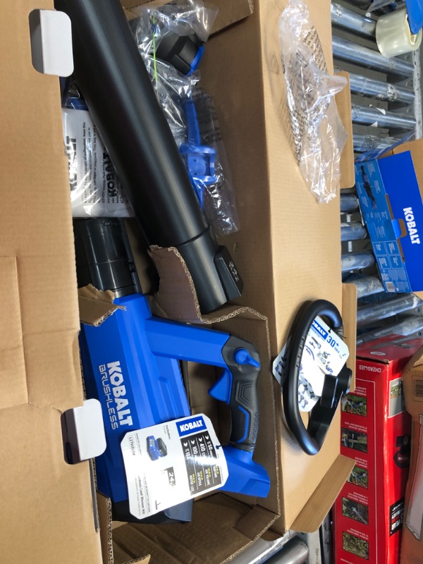 Photo 2 of **MISSING BATTERY AND CHARGER** Kobalt 24-volt Cordless Battery String Trimmer and Leaf Blower Combo Kit 4 Ah (Battery & Charger Included)