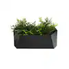 Photo 1 of (see all images)15 in. Black Medium Steel Planter FOR WALL 
