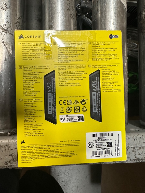 Photo 1 of CORSAIR VENGEANCE RGB DDR5 RAM 64GB (2x32GB) 6000MHz CL40 Intel XMP iCUE Compatible Computer Memory - Black (CMH64GX5M2B6000C40) 64GB (2x32GB) Black