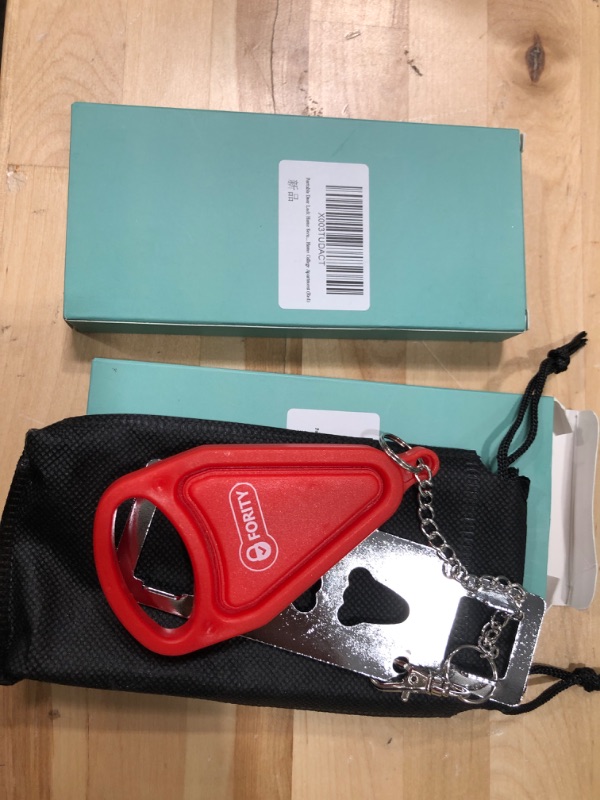 Photo 1 of fority Portable Door Locker Latch Traveling Extra Locks Lockdown for Additional Safety and Privacy, for Travel Hotel Home Security College Apartment (Red) 2 packs