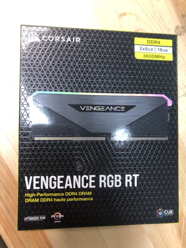 Photo 1 of CORSAIR Vengeance RGB RT 16GB (2x8GB) DDR4 3600 (PC4-28800) C16 1.35V Desktop Memory