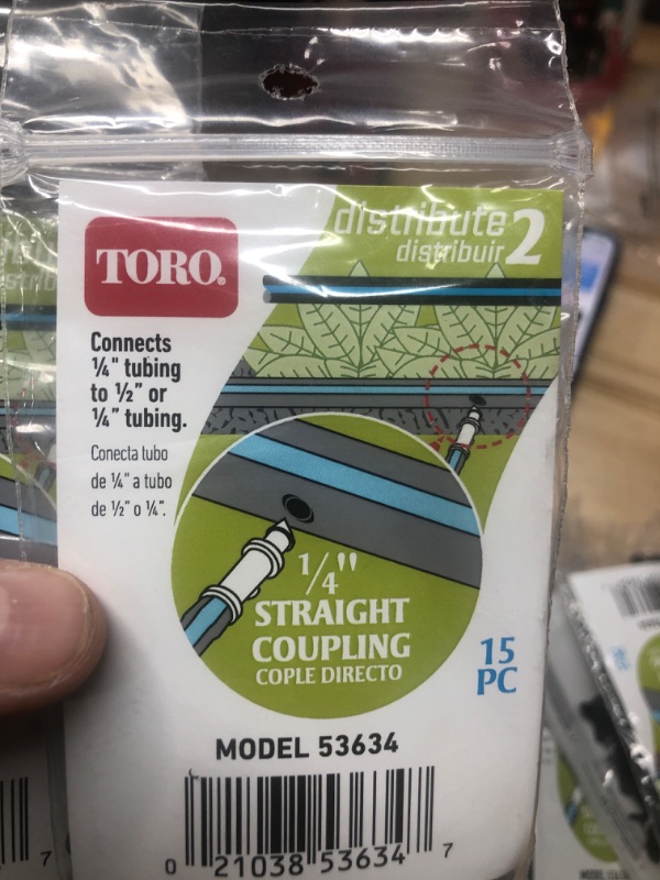 Photo 1 of The Toro Company 15 Count .25 in. Blue Stripe Drip Couplings