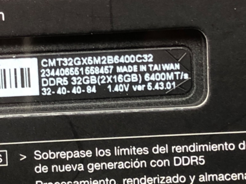 Photo 3 of CORSAIR DOMINATOR PLATINUM RGB DDR5 RAM 32GB (2x16GB) 6400MHz CL32 Intel XMP iCUE Compatible Computer Memory - Black (CMT32GX5M2B6400C32)