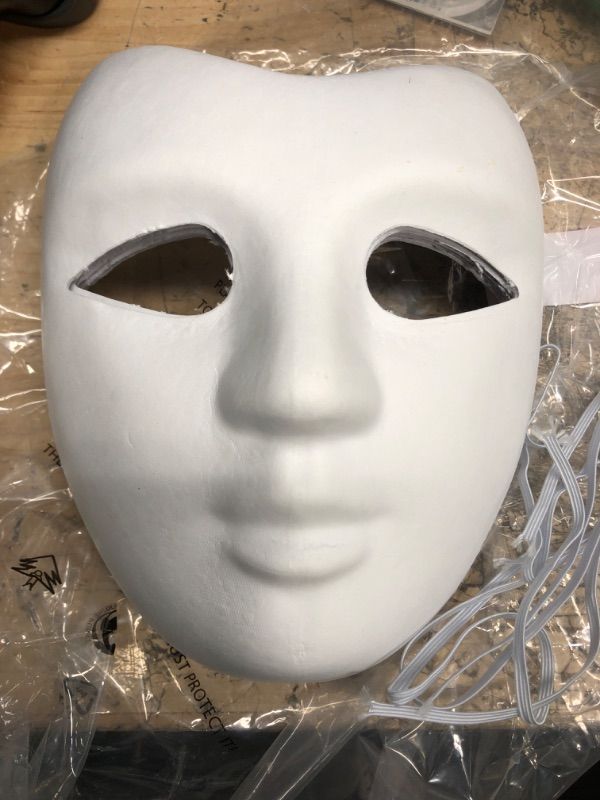 Photo 1 of 5PCS WHITE V SHAPED  FULL FACE MASKS DIY WITH STRING  