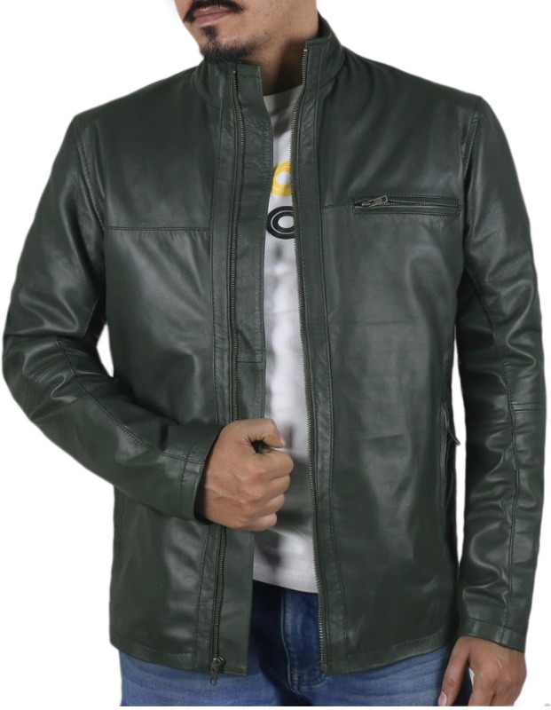 Photo 1 of 3XLARGE Laverapelle Men's Genuine Lambskin Leather Jacket (green, Classic Jacket) - 1501135