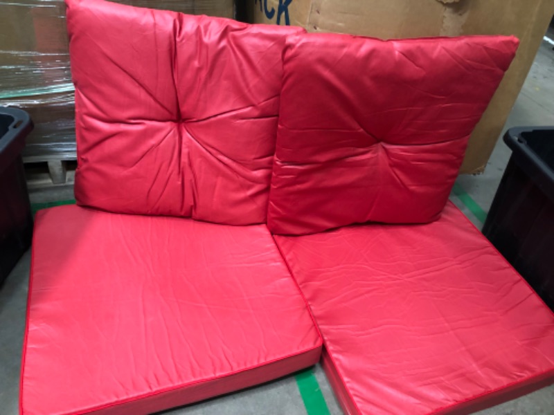 Photo 1 of  Outdoor Deep Seat Cushion Set, 4 Cushions , Jockey Red