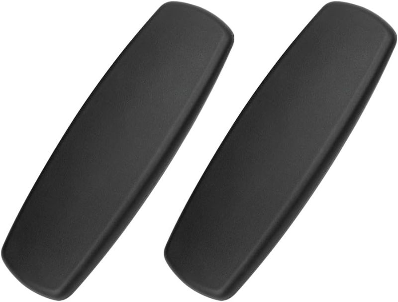 Photo 1 of ALUCSET 10" Long x 3" Wide Office Chair Replacement Armrest Arm Pads Caps Univeral 4" 5.5" Mounting Hole Office Chair Parts 1 Pair (Black, Set of 2)
