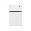 Photo 1 of 3.1 cu. ft. 2-Door Mini Refrigerator in White with Freezer