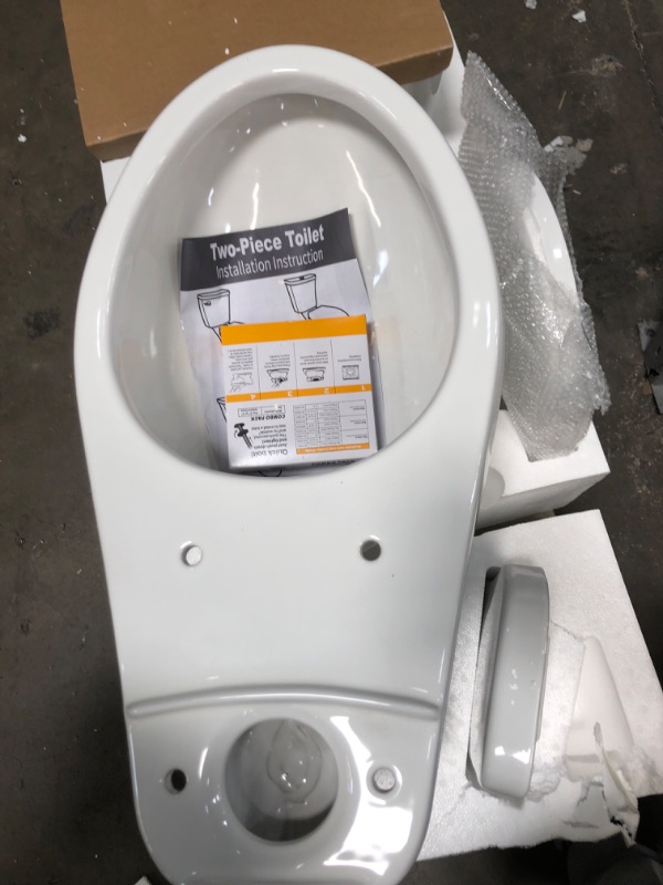 Photo 3 of 21 Inch Tall Toilet Elongated Toilet Extra High Toilets for Seniors Toilets for Bathroom Comfort Height Elongated Toilet for Elderly, Two-Piece Single Flush 1.28 GPF 12” Rough In 18.5" Long x 21" High Seat