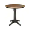 Photo 1 of **ONLY BASE** Hickory / Coal 36 in. Round Solid Wood Counter Height Dining Table