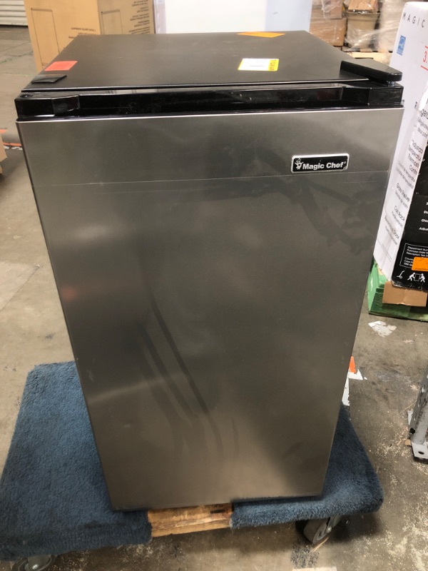 Photo 1 of 3.2 cu. ft. Mini Fridge in Stainless Steel Look without Freezer