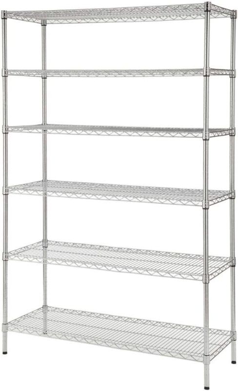 Photo 1 of ***USED - LIKELY MISSING PARTS - UNABLE TO VERIFY FUNCITONALITY***
HDX 48 in. W x 72 in. H x 18 in. D Decorative Wire Chrome Finish Commercial Shelving Unit