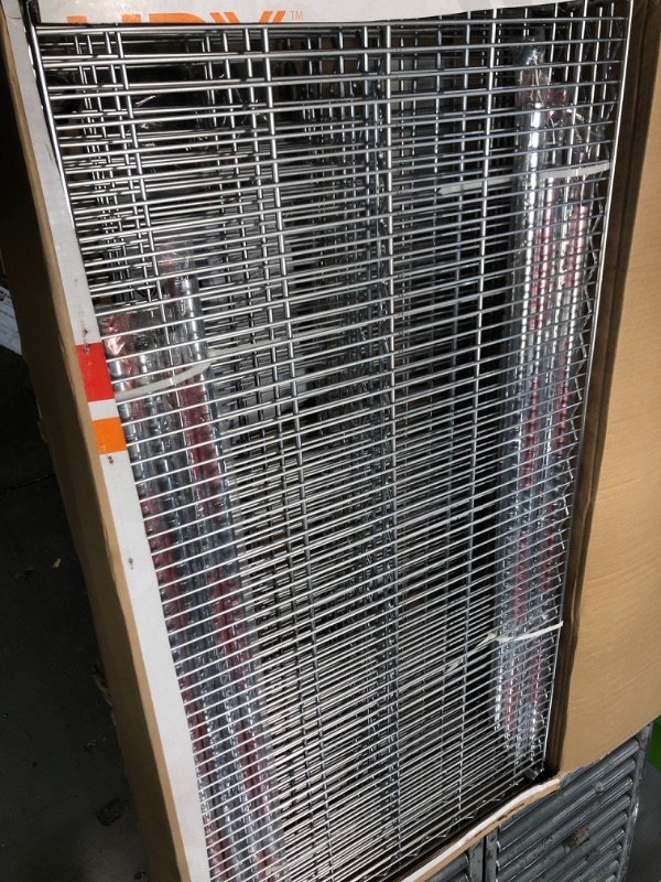 Photo 2 of ***USED - LIKELY MISSING PARTS - UNABLE TO VERIFY FUNCITONALITY***
HDX 48 in. W x 72 in. H x 18 in. D Decorative Wire Chrome Finish Commercial Shelving Unit