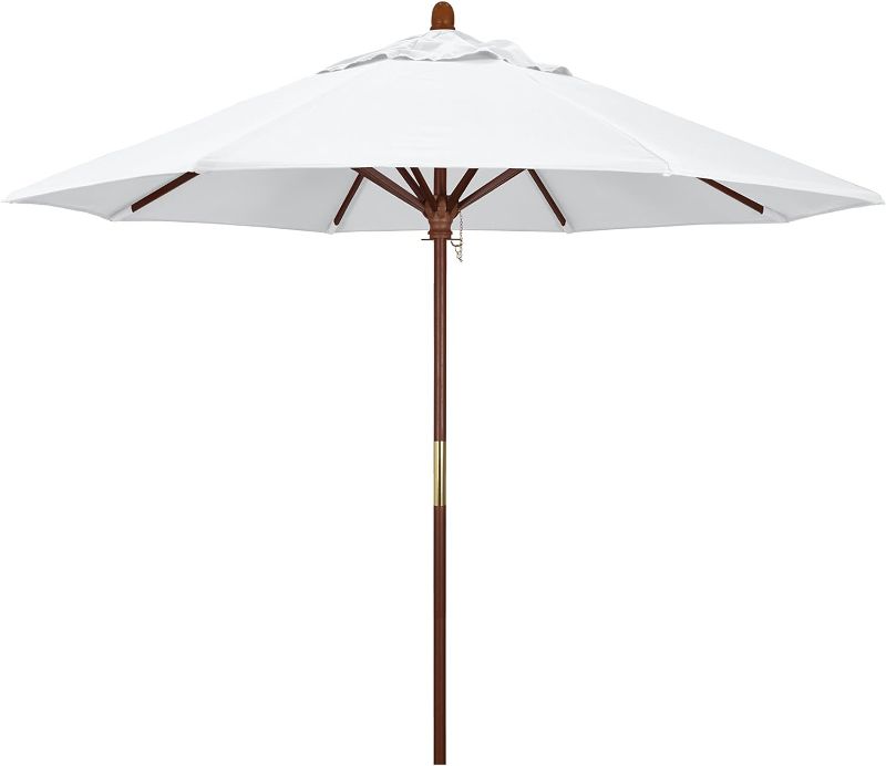 Photo 1 of California Umbrella Grove Series Patio Market Umbrella in Olefin with Wood Pole Hardwood Ribs Push Lift