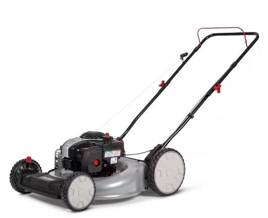 Photo 1 of 21 in. 140 cc Briggs and Stratton Walk Behind Gas Push Lawn Mower with Height Adjustment and Prime 'N Pull Start***bag is not included 
