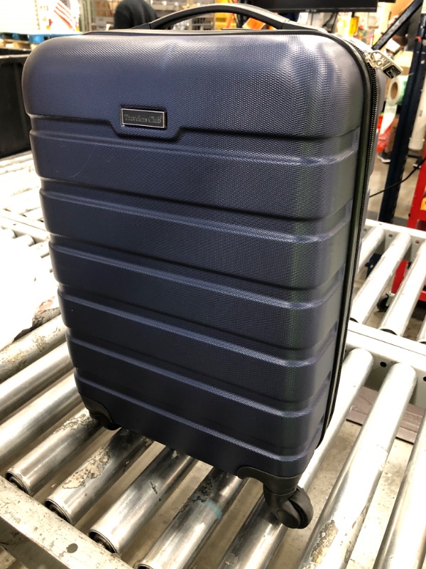 Photo 2 of **SEE NOTES**  Travelers Club Harper Luggage, Navy, 20-Inch Carry-On
