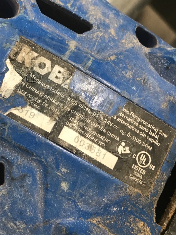 Photo 5 of * Major Ware See Photos* Kobalt KRS 1824B-03 24-volt Max Variable Speed Brushless Cordless Reciprocating Saw (Tool Only)
