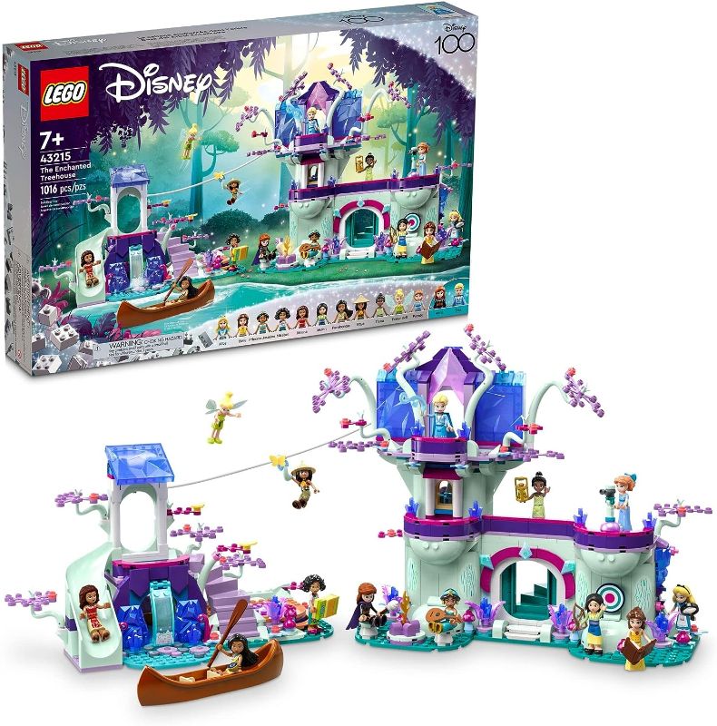 Photo 1 of *SEE NOTES* LEGO Disney The Enchanted Treehouse Buildable 2-Level Tree House with 13 Princess Mini-Dolls Including Jasmine, Elsa and Moana, Disney Classic Celebration Gift for Disney Princess Fans Ages 7+, 43215
