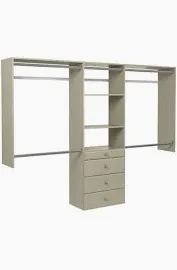 Photo 1 of **SEE NOTES**Closet Evolution
Ultimate 60 in. W - 96 in. W Rustic Grey Wood Closet System