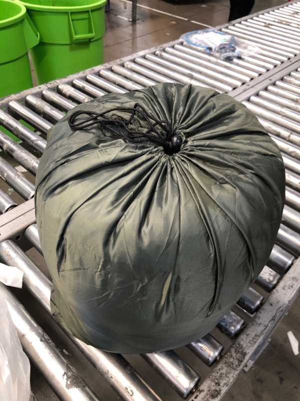 Photo 1 of Amazon Basics 3-Season 40 Degree F Rectangular Sleeping Bag For Camping and Hiking, Two Person Queen Sized, Double, Olive Green