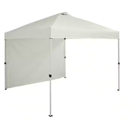 Photo 1 of 10 ft. x 10 ft. Commercial Instant Canopy-Pop Up Tent with Wall Panel White
